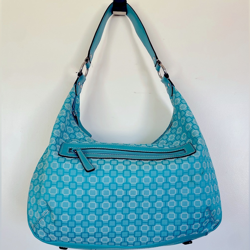 Nine West Turquoise Handbag + Cosmetic Bag